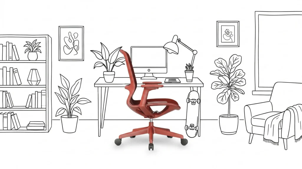 ergonomiczne krzesło biurowe z podparciem lędźwiowym